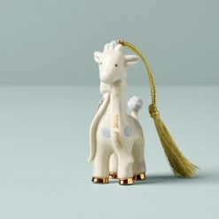 Lenox Blue Baby's First Christmas Giraffe Ornament