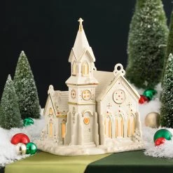 Lenox Mistletoe Park Light-Up Village Church Figurine -Lenox The Christmas Shop Sales 775765 w11