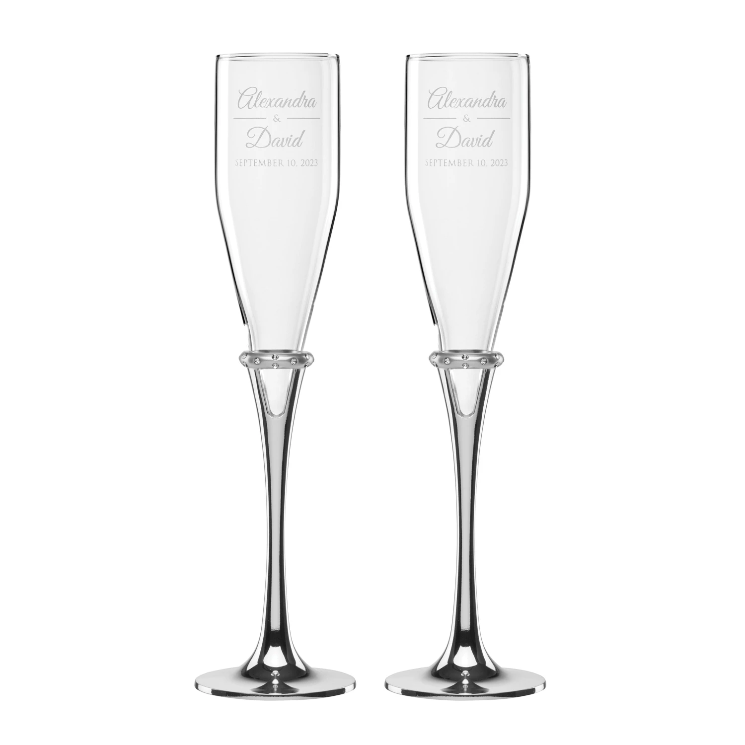 Lenox Devotion 2-pc Toasting Flute Set 2 Lenox Devotion 2-pc Toasting Flute Set