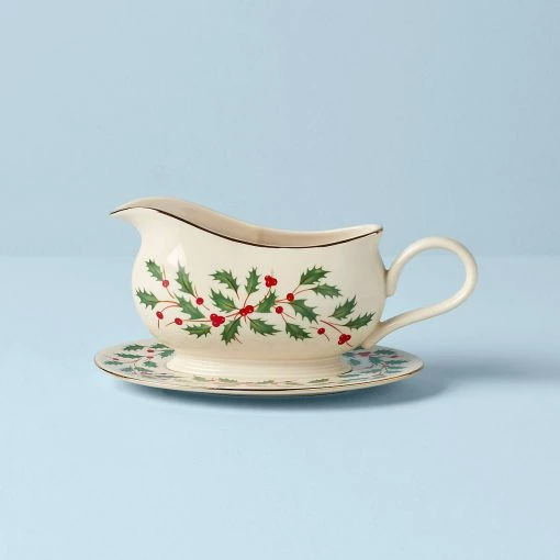 Lenox Holiday Gravy Boat & Stand -Lenox The Christmas Shop Sales 843318 w10 a8cfab94 3107 457b 8ed3 069ac51a4200