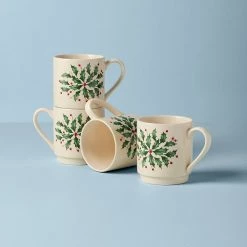 Lenox Hosting the Holidays 4pc Stackable Mug Set