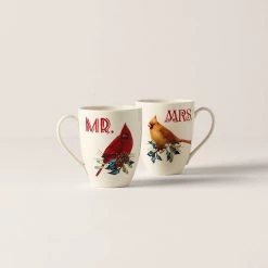 Lenox Winter Greeting® 2-piece Mr & Mrs Mug Set