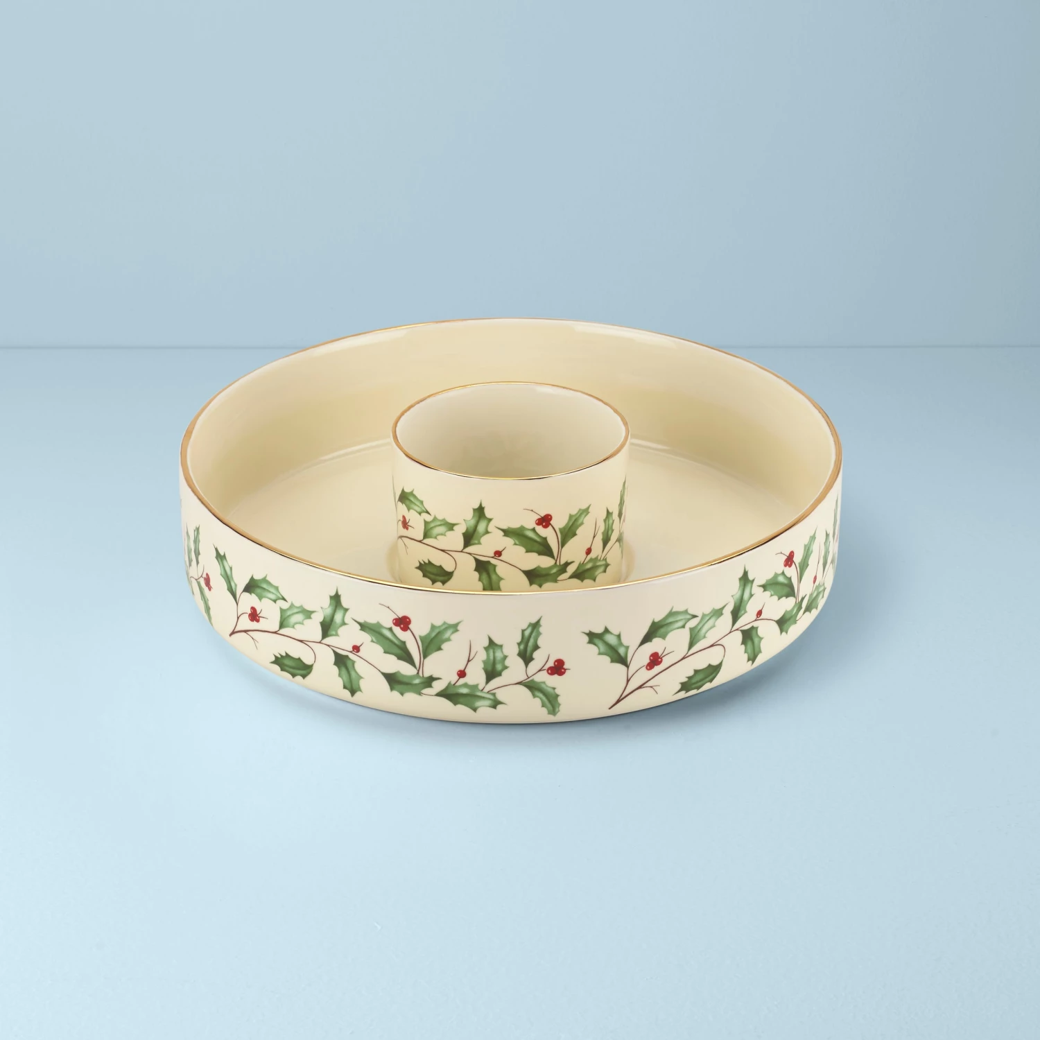 Lenox Holiday Chip & Dip Set 3 Lenox Holiday Chip & Dip Set