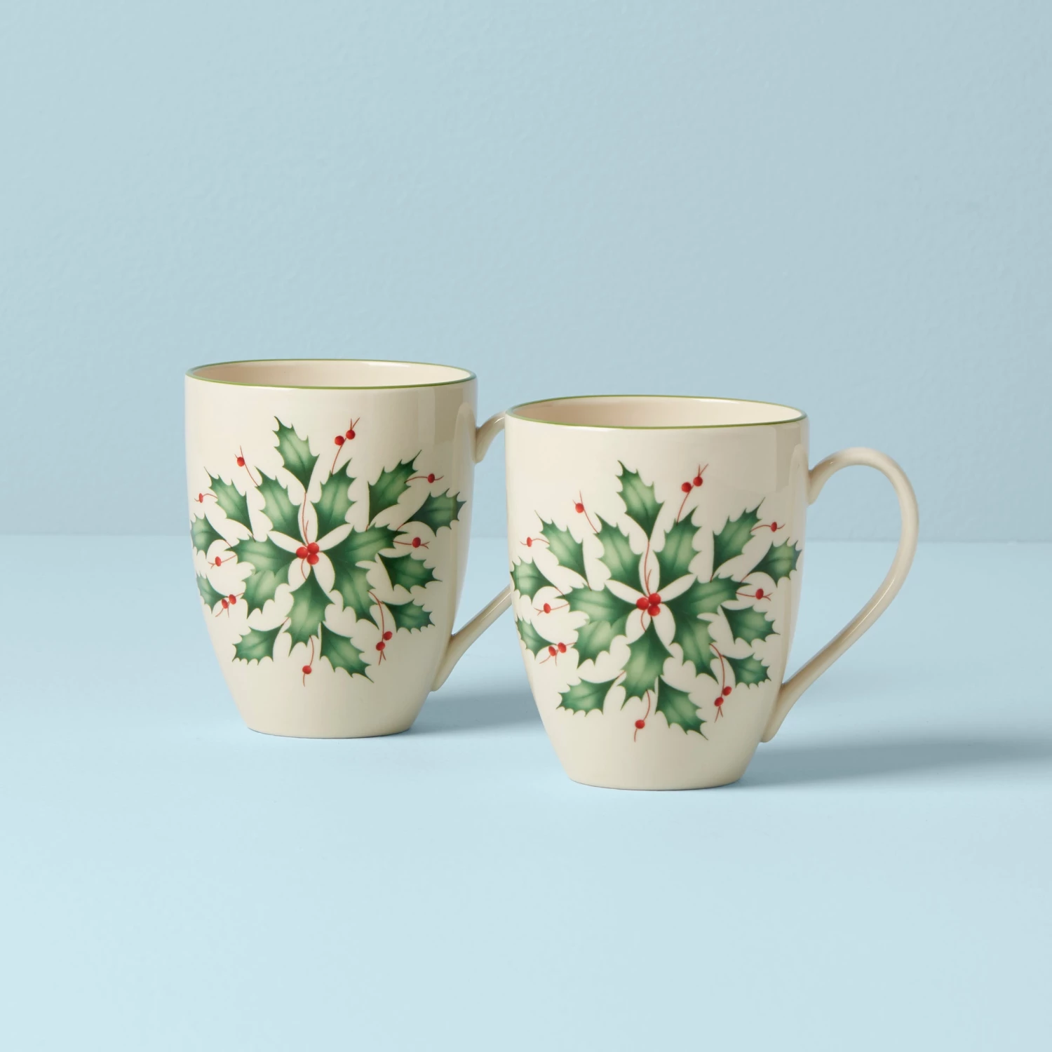 Lenox Hosting the Holidays™ 2-Piece Holly Mug Set 3 Lenox Hosting the Holidays™ 2-Piece Holly Mug Set