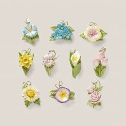 Lenox Celebrate Flowers 10-Piece Ornament Set