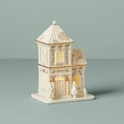 Lenox Mistletoe Park Light-Up Library Figurine