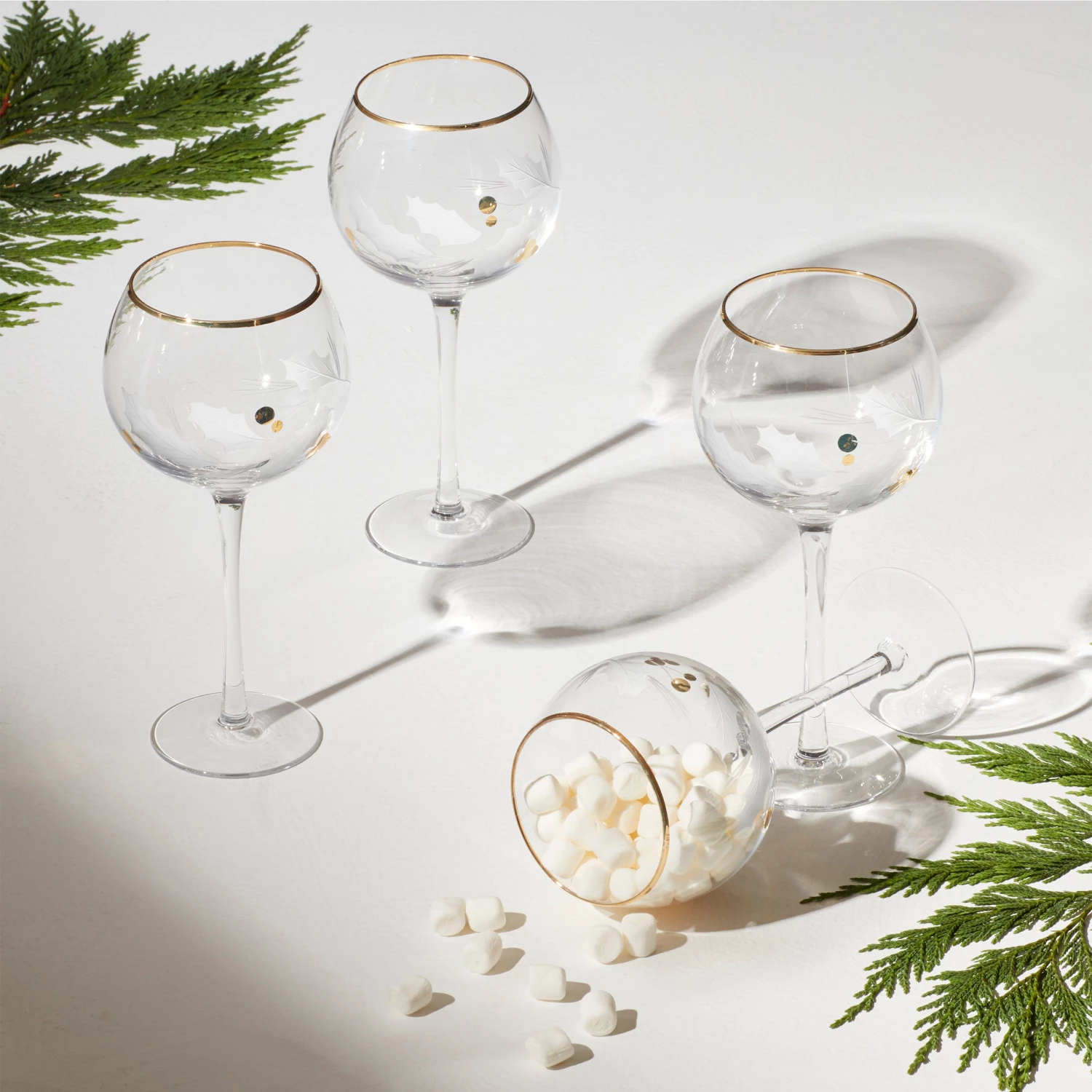 Lenox Holiday™ Gold 4-Piece Balloon Glass Set 4 Lenox Holiday™ Gold 4-Piece Balloon Glass Set - Image 2