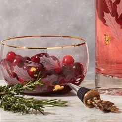 Lenox Holiday™ Gold Glass Nut Bowl -Lenox The Christmas Shop Sales 886858 w1