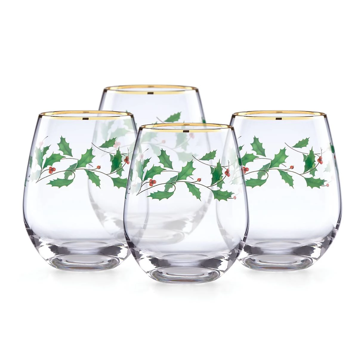 Lenox Holiday™ 4-piece Stemless Wine Glasses 6 Lenox Holiday™ 4-piece Stemless Wine Glasses - Image 4