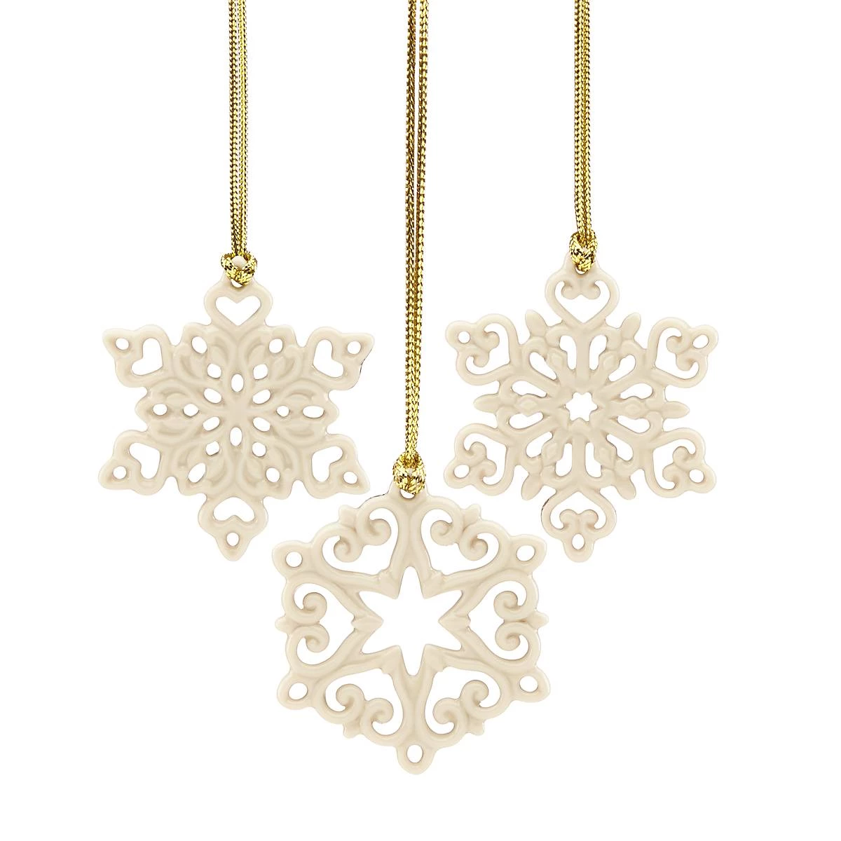 Lenox Mini Snowflake 3-Piece Ornament Set 5 Lenox Mini Snowflake 3-Piece Ornament Set - Image 4