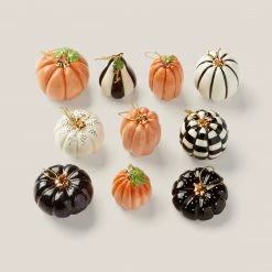 Lenox Mini Pumpkin 10 Piece Ornament Set