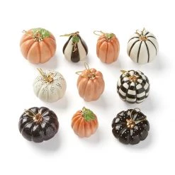 Lenox Mini Pumpkin 10 Piece Ornament Set -Lenox The Christmas Shop Sales 889140 wHR