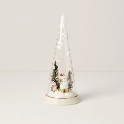Lenox Merry & Magic Light-Up Sledding Snowman Glass Cone