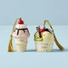 Lenox Forever Friends Ice Cream 2 Piece Ornament Set -Lenox The Christmas Shop Sales 890430 w10