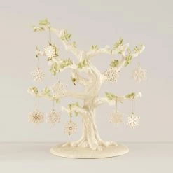 Lenox Snowflake 10 Piece Ornament & Tree Set