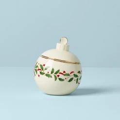 Lenox Holiday Ornament Candy Jar