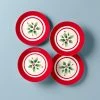 Lenox Holiday Handpaint Stripe 4-Piece Dessert Plate Set -Lenox The Christmas Shop Sales 890771 w10