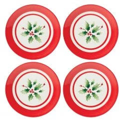 Lenox Holiday Handpaint Stripe 4-Piece Dessert Plate Set 7 Lenox Holiday Handpaint Stripe 4-Piece Dessert Plate Set -Lenox The Christmas Shop Sales 890771 wHR