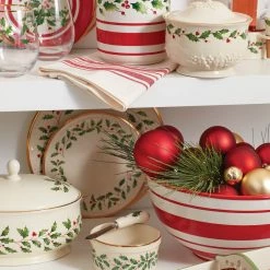 Lenox Holiday Handpaint Stripe Mixing Bowl 9 Lenox Holiday Handpaint Stripe Mixing Bowl -Lenox The Christmas Shop Sales 890773 w11