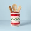 Lenox Holiday Handpaint Stripe Utensil Crock Set 1 Lenox Holiday Handpaint Stripe Utensil Crock Set -Lenox The Christmas Shop Sales 890775 w10