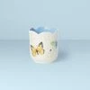 Lenox Butterfly Meadow Scalloped Blue Geranium Candle -Lenox The Christmas Shop Sales 890783 w10