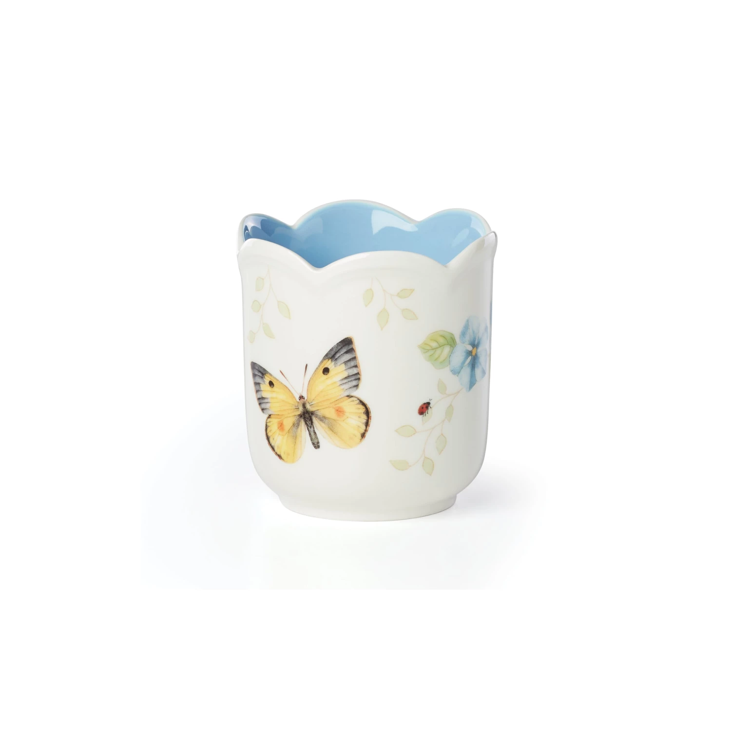 Lenox Butterfly Meadow Scalloped Blue Geranium Candle 5 Lenox Butterfly Meadow Scalloped Blue Geranium Candle - Image 3
