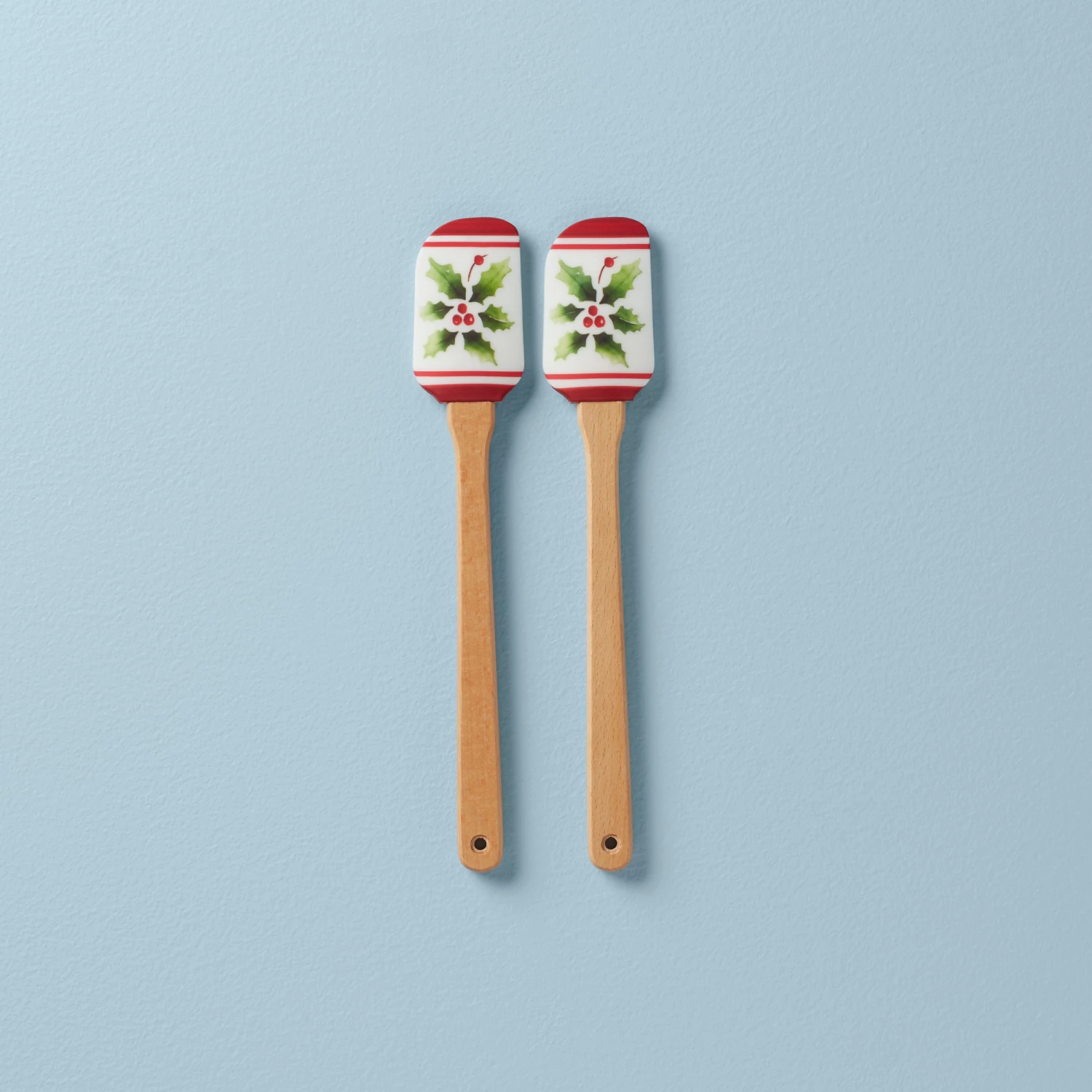 Lenox Holiday Handpaint Stripe 2-Piece Spatula Set 3 Lenox Holiday Handpaint Stripe 2-Piece Spatula Set