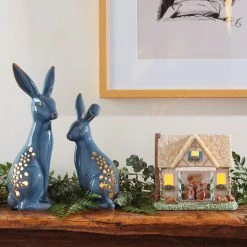 Lenox Floral Easter Light-Up Cottage Figurine 8 Lenox Floral Easter Light-Up Cottage Figurine -Lenox The Christmas Shop Sales 893303 w13