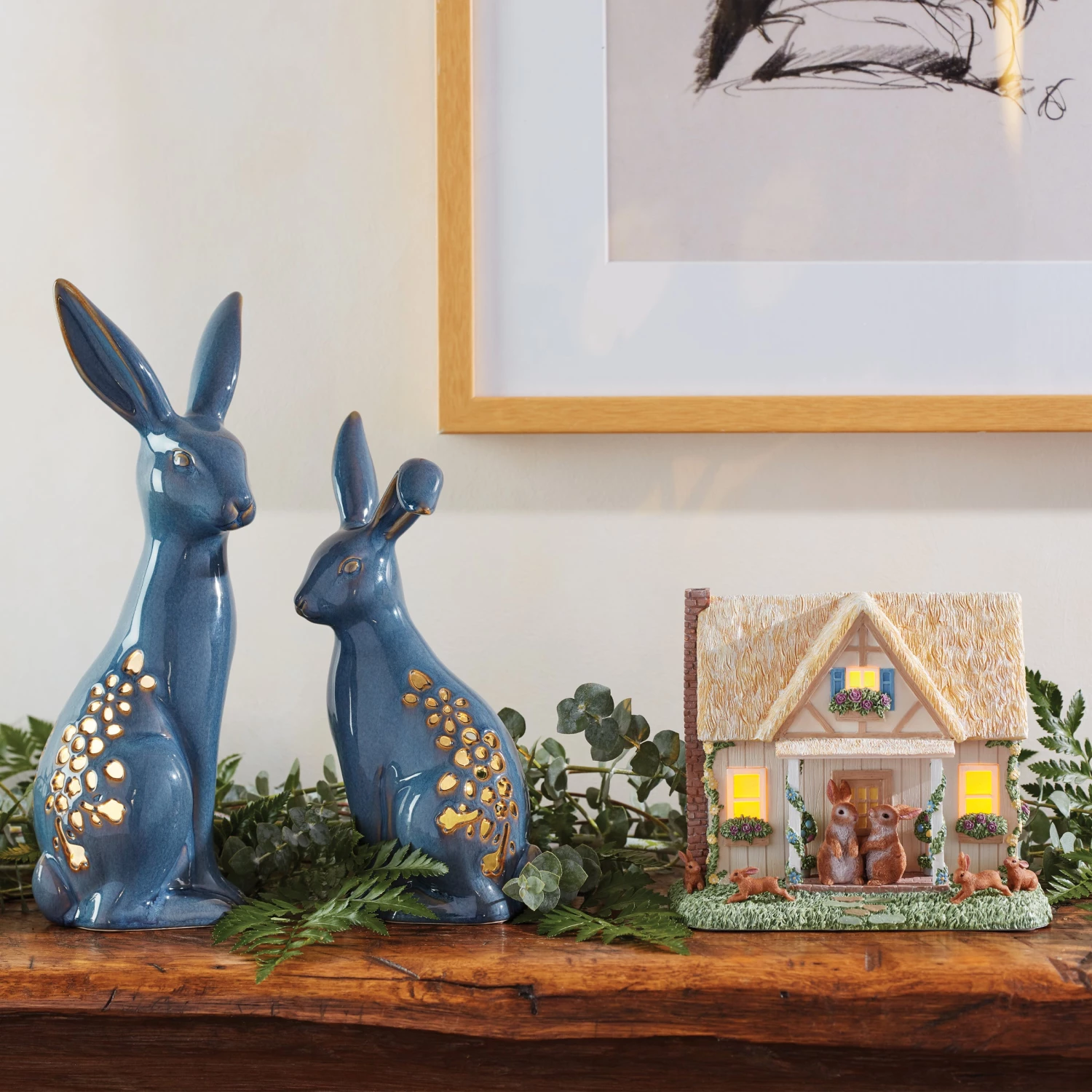 Lenox Floral Easter Light-Up Cottage Figurine 5 Lenox Floral Easter Light-Up Cottage Figurine - Image 3