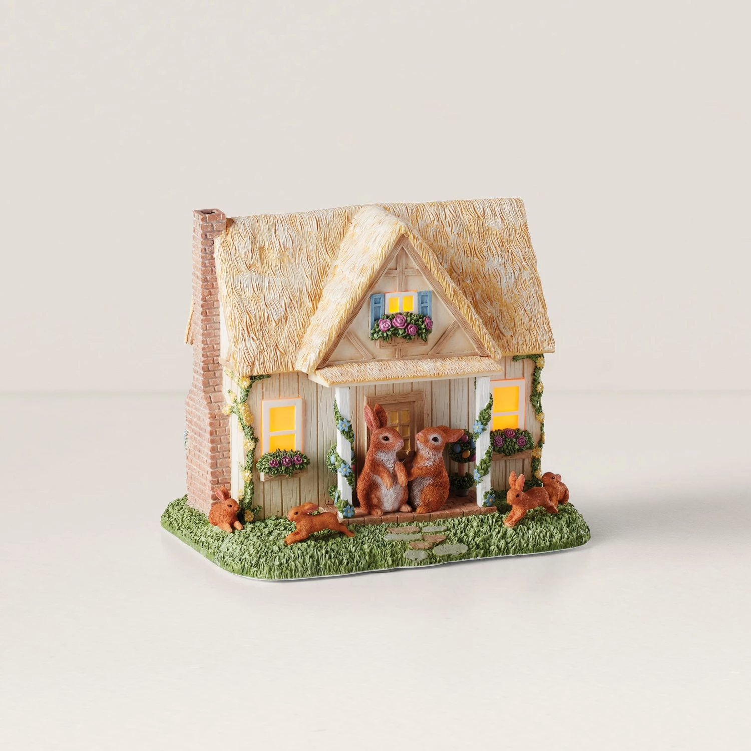Lenox Floral Easter Light-Up Cottage Figurine 3 Lenox Floral Easter Light-Up Cottage Figurine
