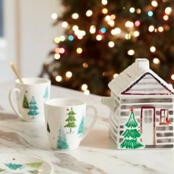 Lenox Balsam Lane Cabin Teapot -Lenox The Christmas Shop Sales 893487 880069 LHOL 22 FEA 1 LK