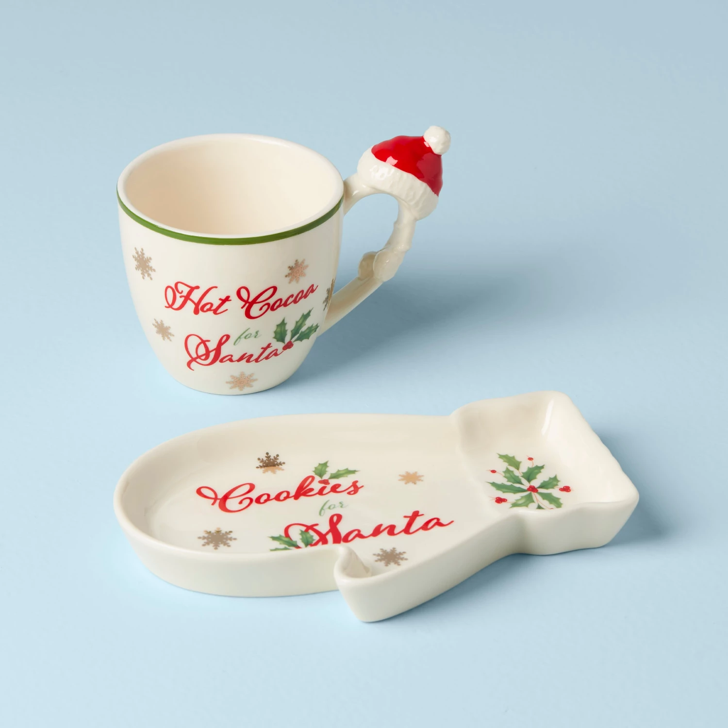Lenox Hosting The Holidays Cookies For Santa 2-Piece Set 2 Lenox Hosting The Holidays Cookies For Santa 2-Piece Set