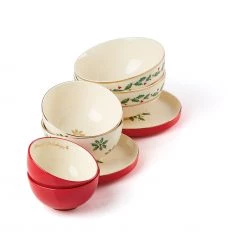 Lenox Holiday Luna 8-Piece Nesting Dinnerware Set -Lenox The Christmas Shop Sales 893494 w12
