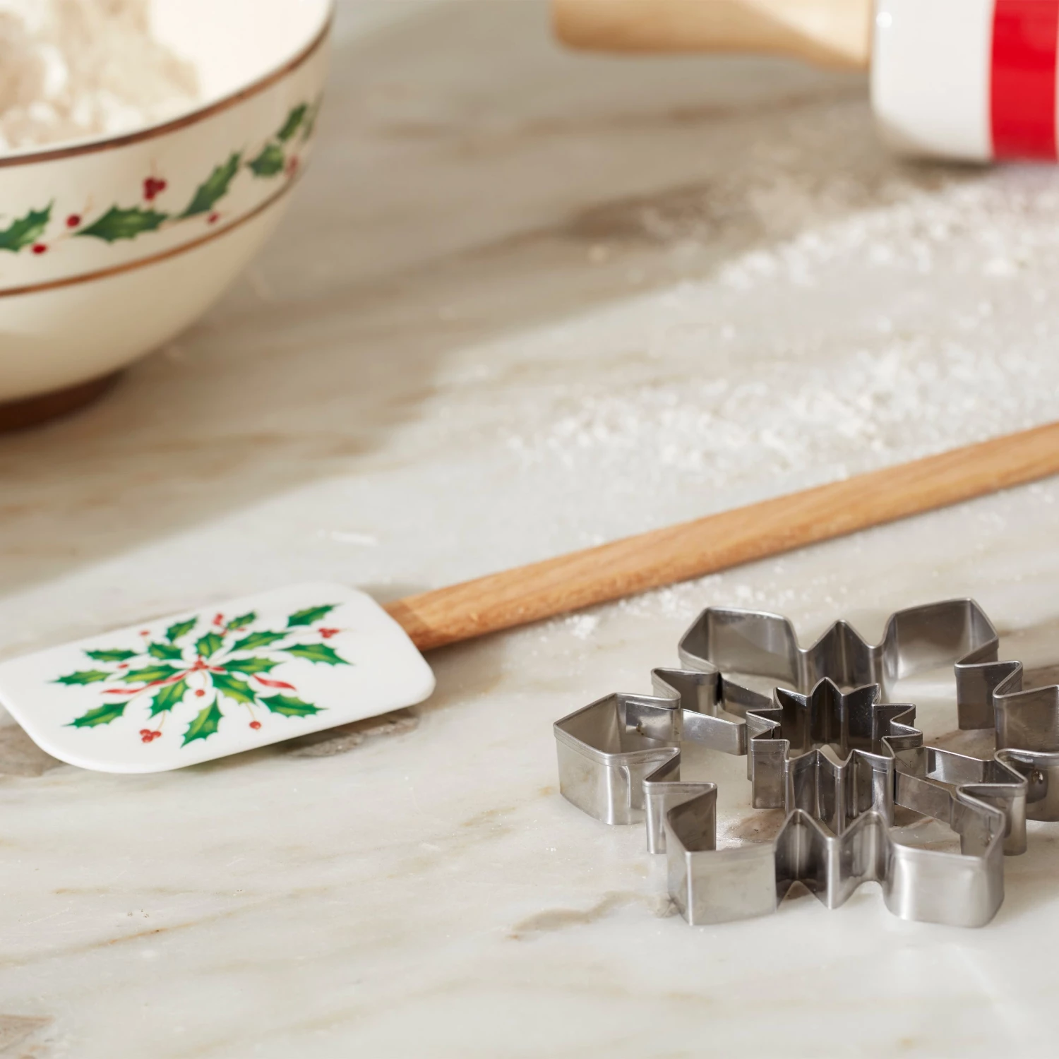 Lenox Holiday Spatula With Snowflake Cookie Cutter 4 Lenox Holiday Spatula With Snowflake Cookie Cutter - Image 2