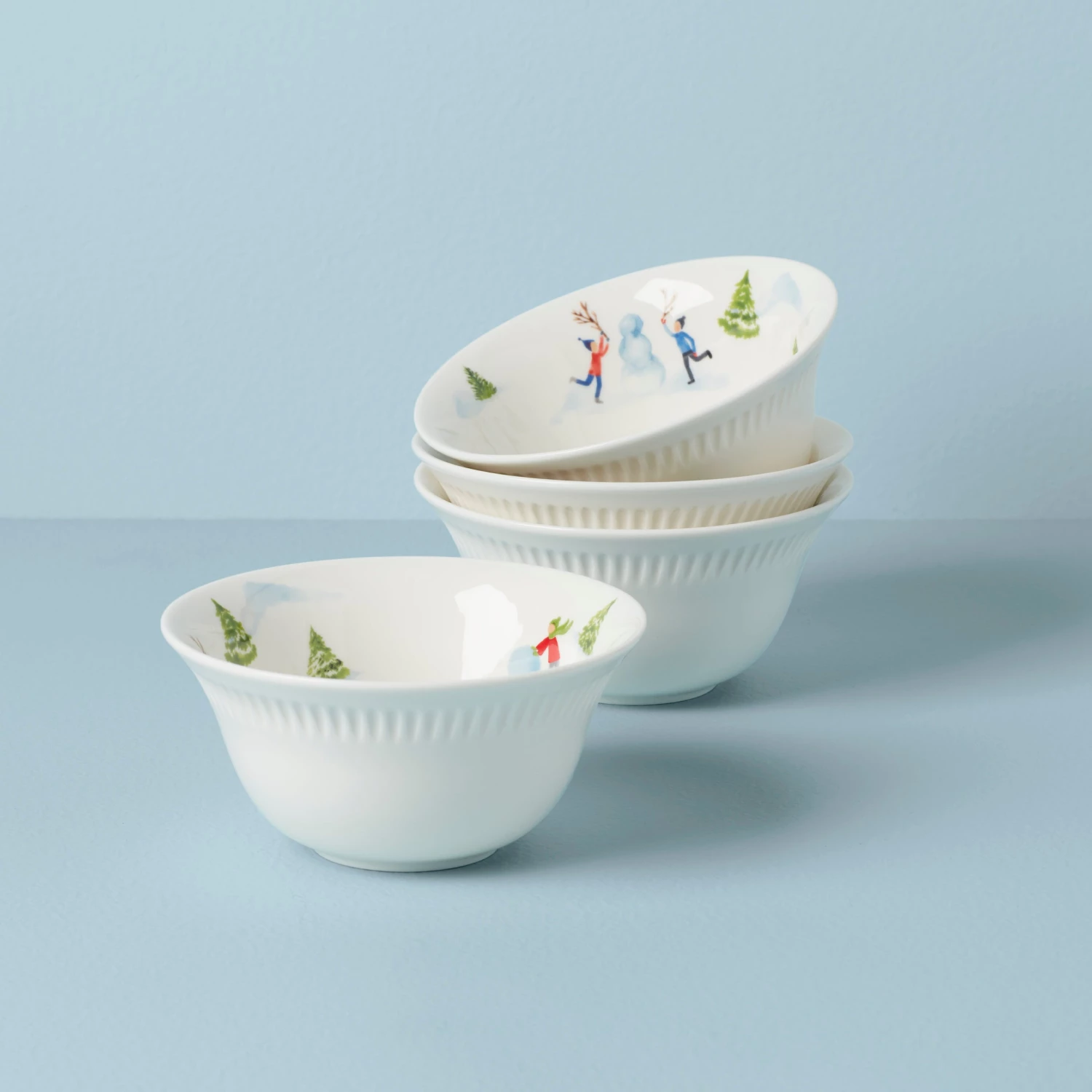 Lenox Profile Snow Day 4-Piece Bowl Set 3 Lenox Profile Snow Day 4-Piece Bowl Set
