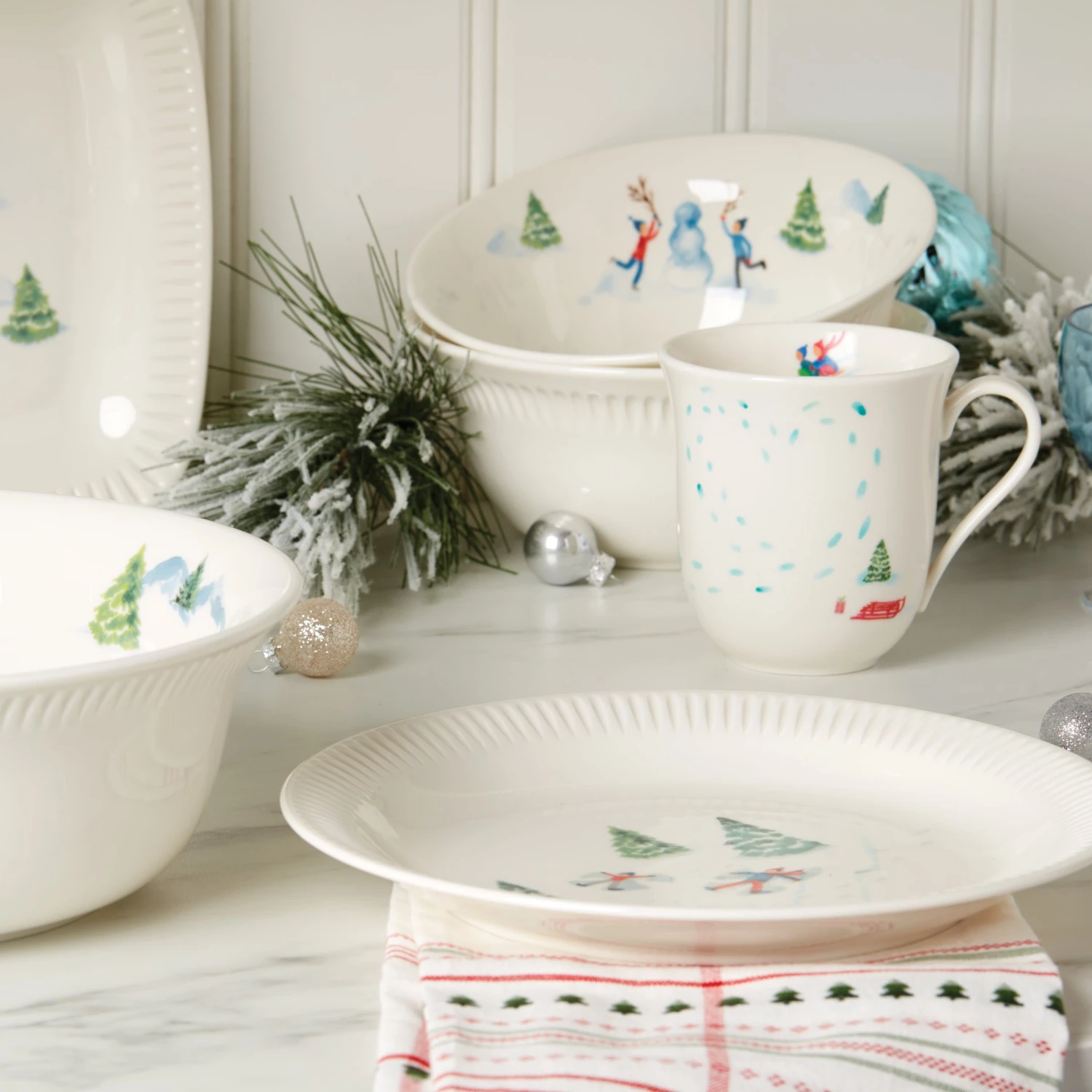 Lenox Profile Snow Day 4-Piece Bowl Set 5 Lenox Profile Snow Day 4-Piece Bowl Set - Image 3