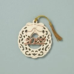 Lenox 2022 A Year to Remember Wreath Ornament