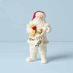 Lenox 2022 Santa With Teddy Bear Figurine