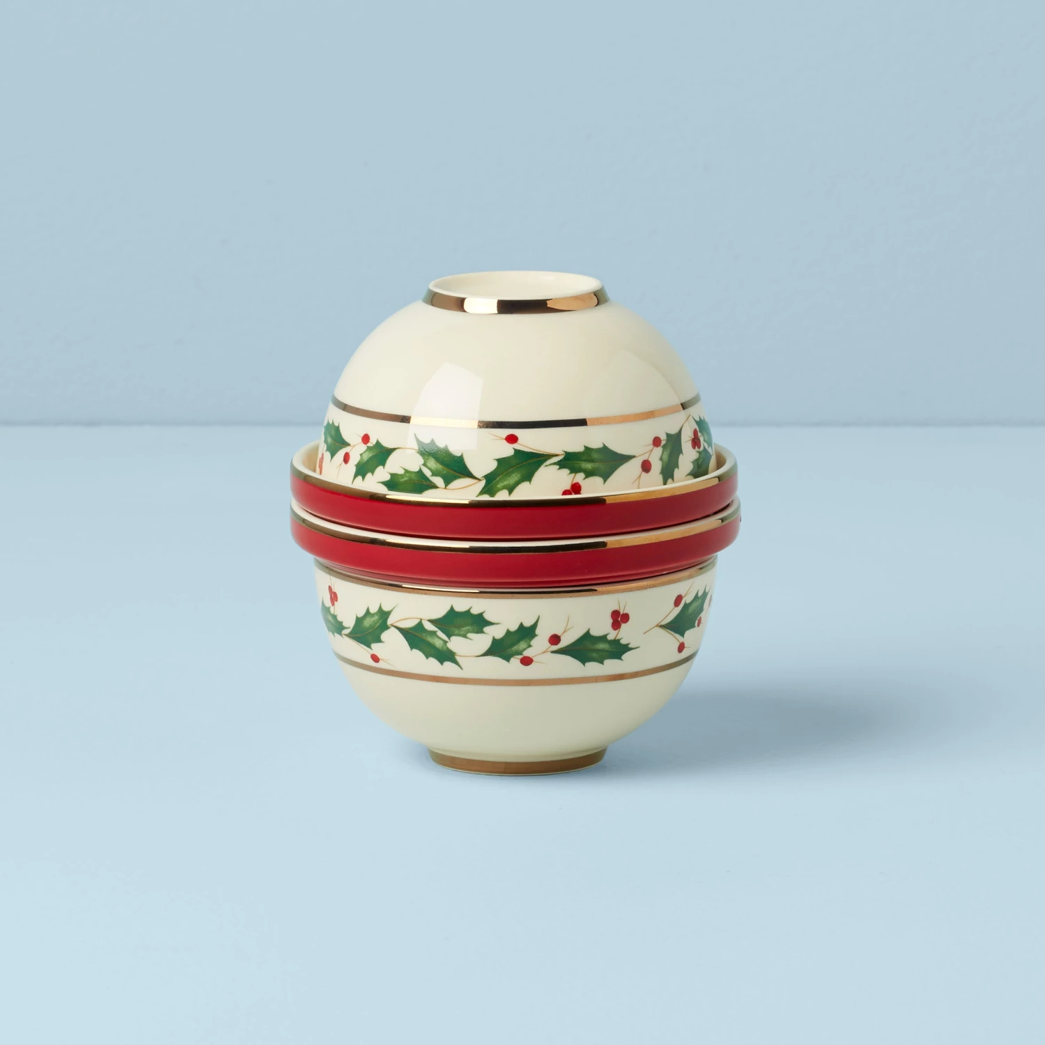 Lenox Holiday Mini Luna 8pc Nesting Dinnerware Set 3 Lenox Holiday Mini Luna 8pc Nesting Dinnerware Set