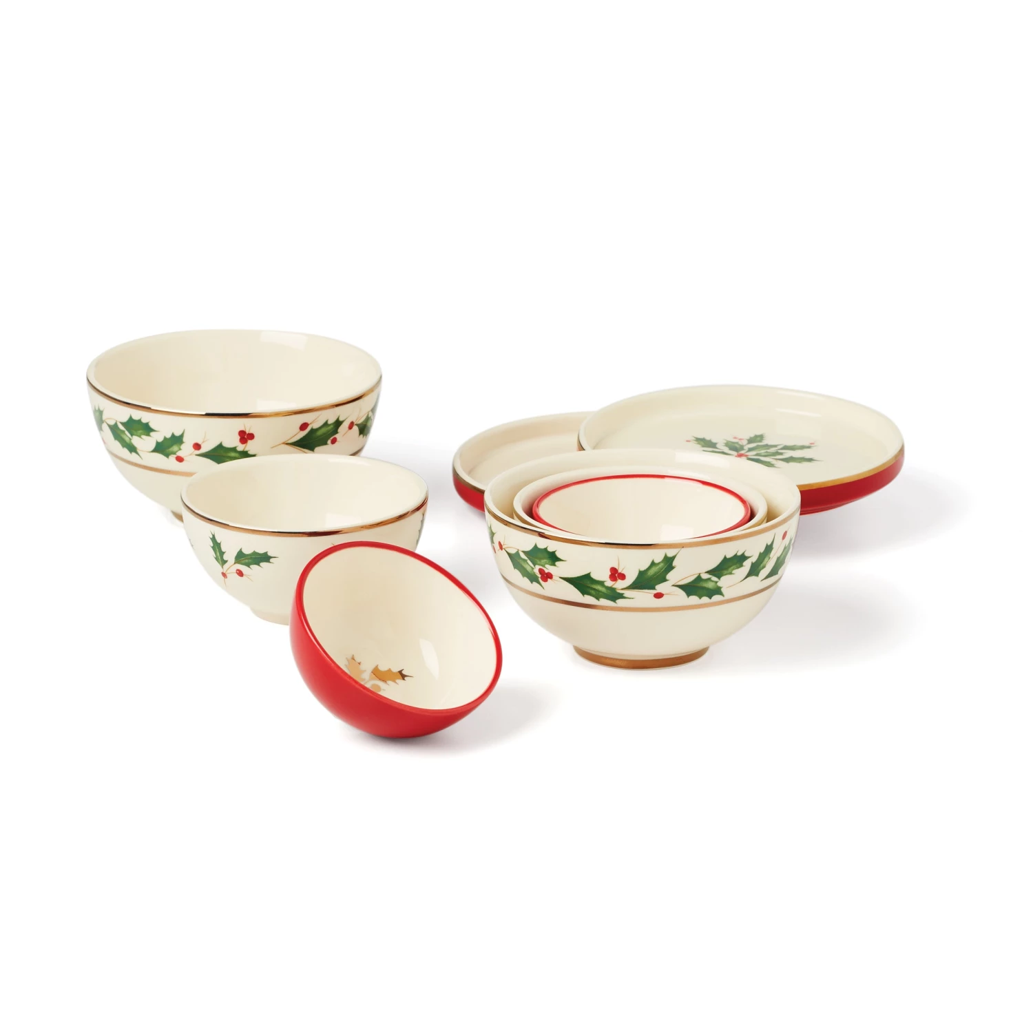 Lenox Holiday Mini Luna 8pc Nesting Dinnerware Set 5 Lenox Holiday Mini Luna 8pc Nesting Dinnerware Set - Image 3