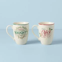 Lenox Holiday Naughty & Nice Mug Set -Lenox The Christmas Shop Sales 894182 w11