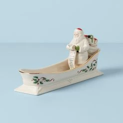 Lenox Holiday Santa's Sleigh Cracker Tray