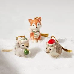 Lenox Woodland Friends Ornaments, Set of 3 -Lenox The Christmas Shop Sales 894192 LHOL 22 FEA 1
