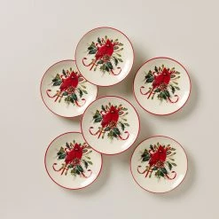 Lenox Winter Greetings Cardinal Party Plates, Set of 6