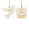 Lenox 2022 Pierced Dove & Angel Ornaments, S/2 -Lenox The Christmas Shop Sales 894400 LHOL 22